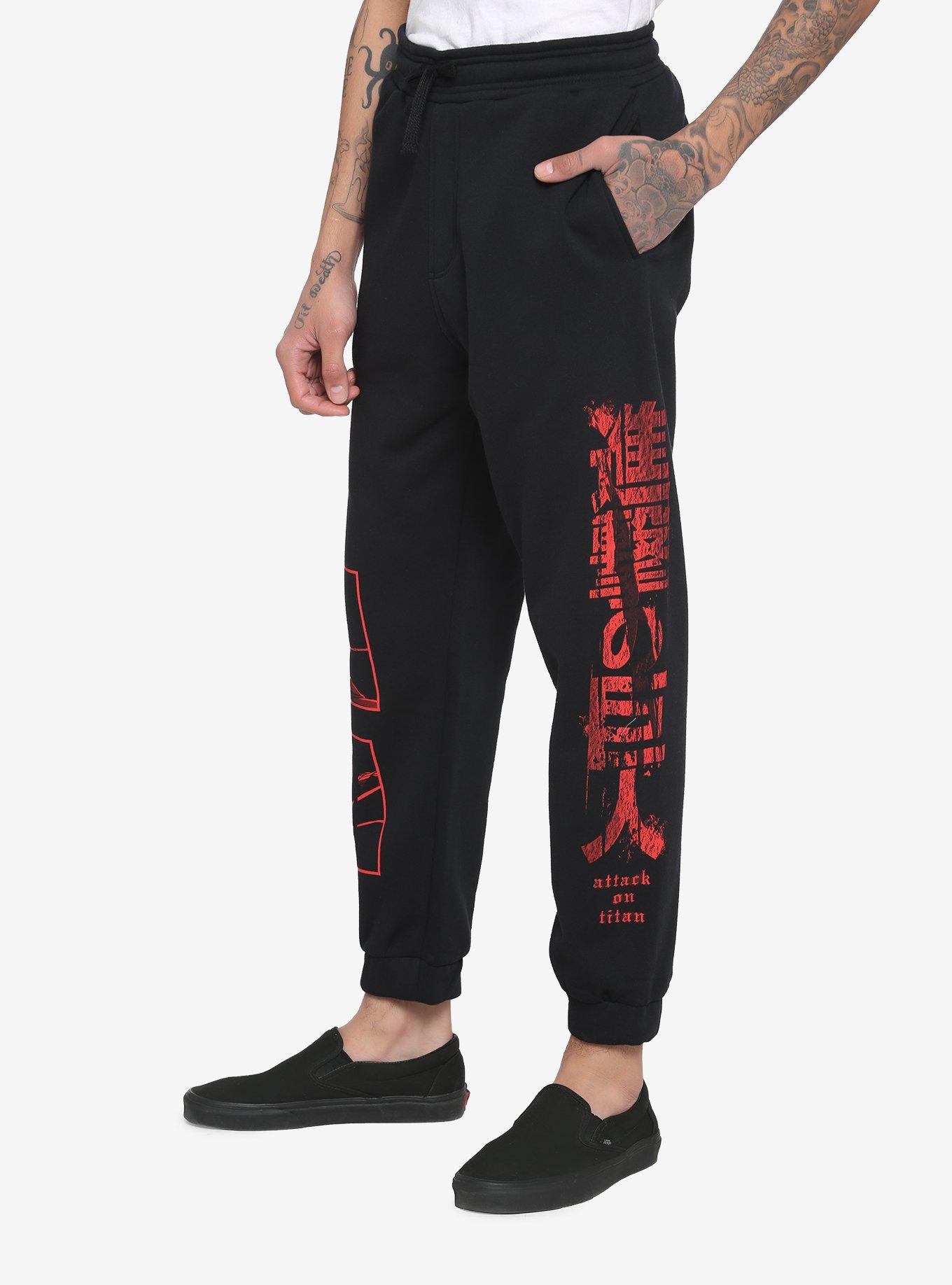 Attack On Titan Character Grid Sweatpants, MULTI, alternate
