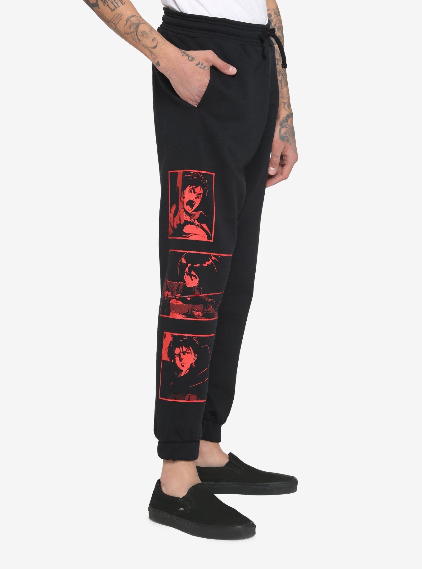 Attack On Titan Character Grid Sweatpants, MULTI, alternate