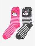 My Melody & Kuromi Character Crew Socks 2 Pair, , alternate