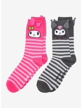 My Melody & Kuromi Character Crew Socks 2 Pair, , hi-res