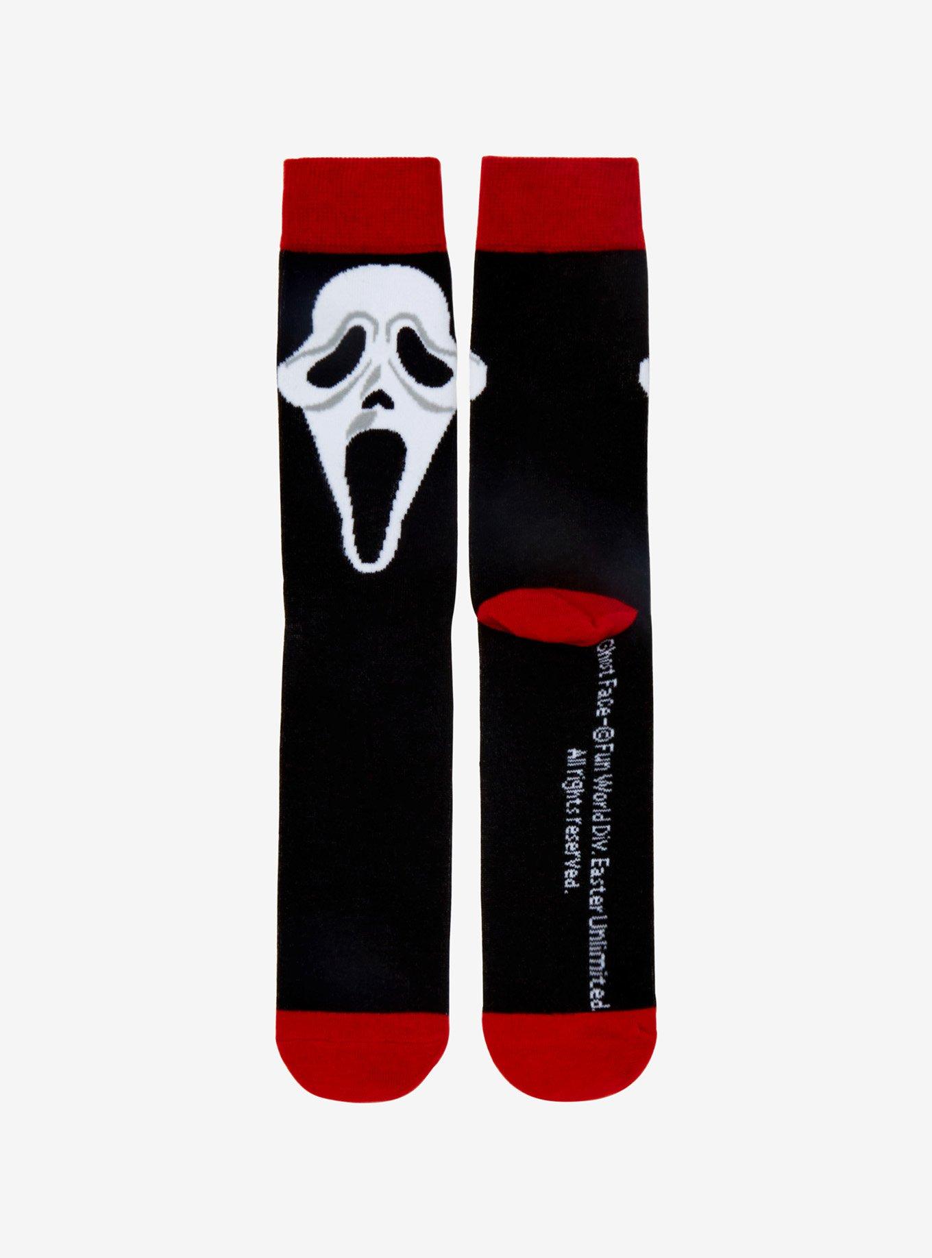 Scream Ghost Face Mask Crew Socks, , alternate