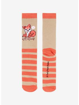 Tasty Peach Inukii Orange Crew Socks, , hi-res