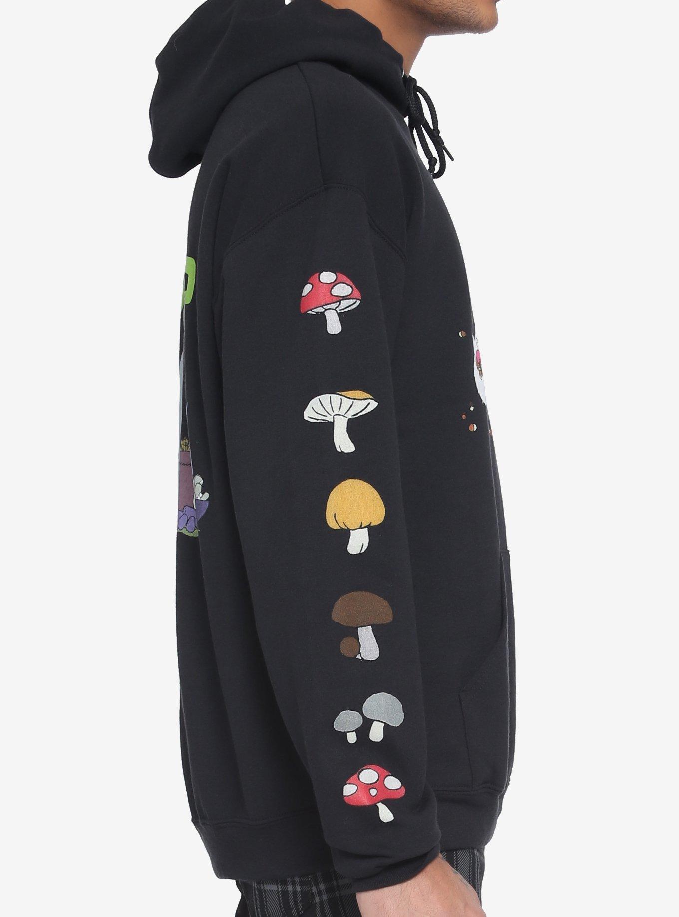 Studio Ghibli My Neighbor Totoro Mushroom Hoodie, BLACK, alternate