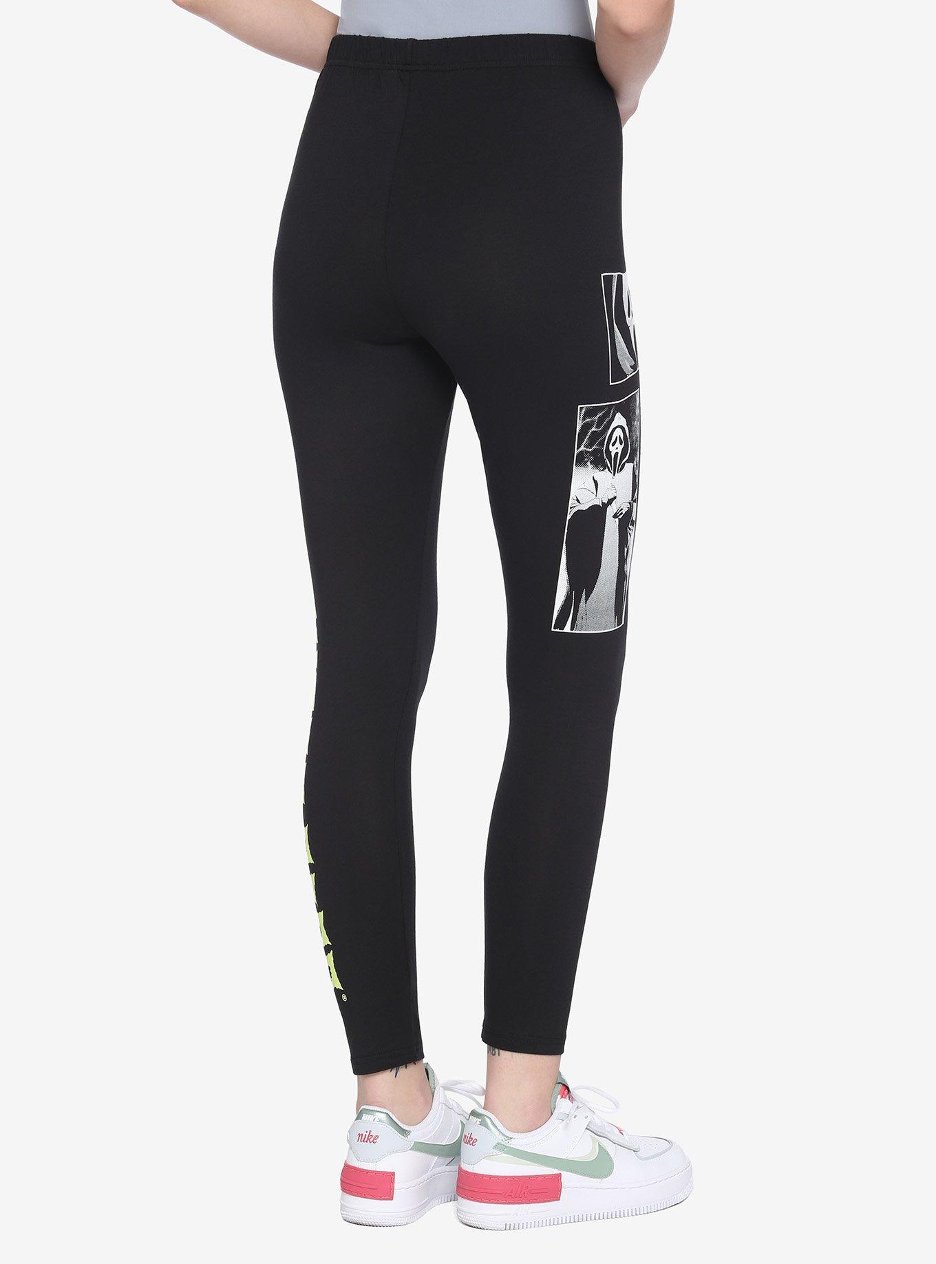 Scream Ghost Face Neon Logo Leggings