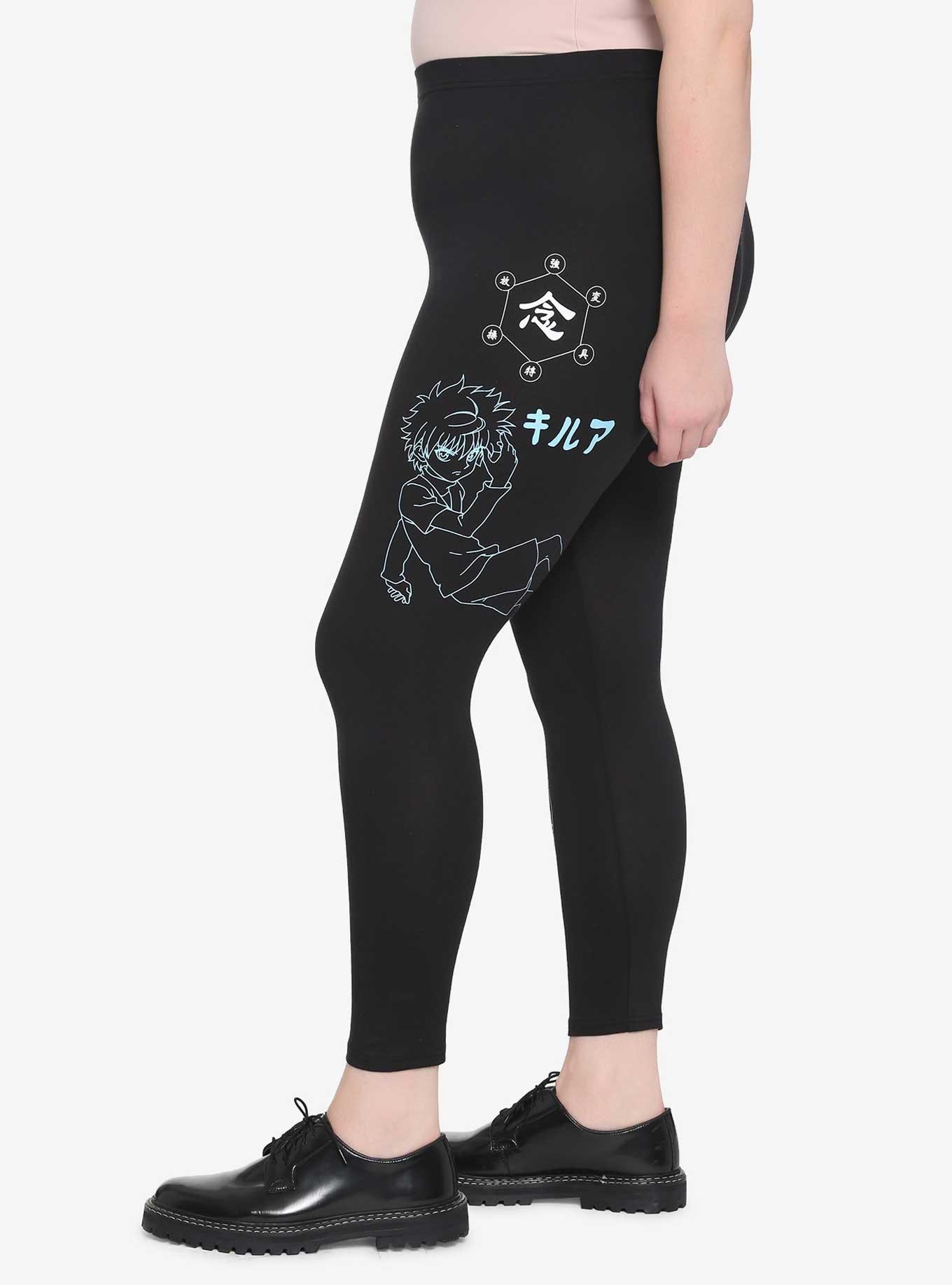 Hunter X Hunter Gon & Killua Line Art Leggings Plus Size, MULTI, alternate