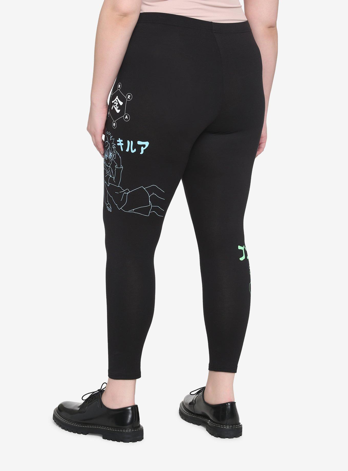 Hunter X Hunter Gon & Killua Line Art Leggings Plus Size, MULTI, alternate