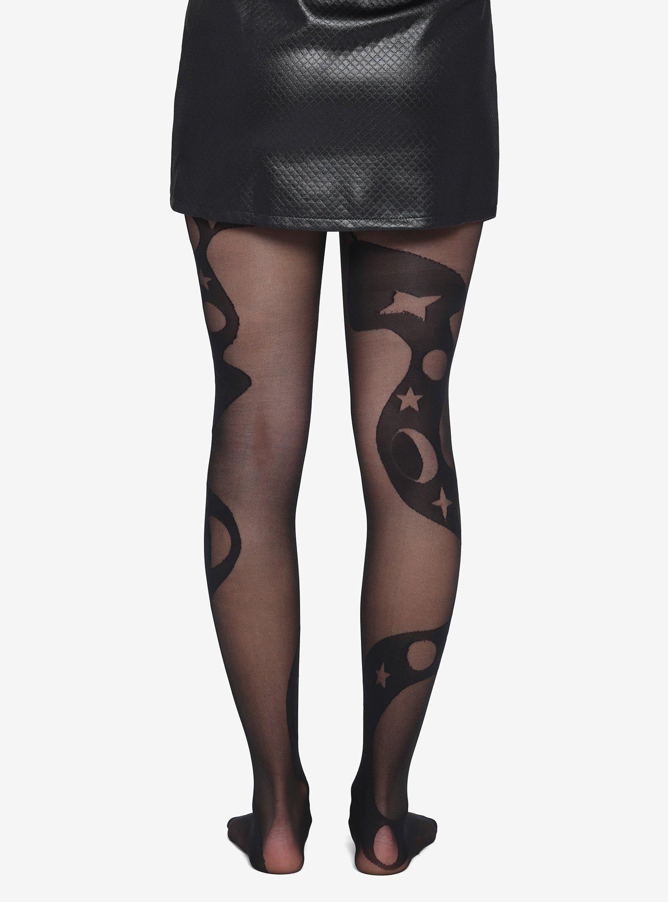 Black Celestial Snake Tights, , alternate