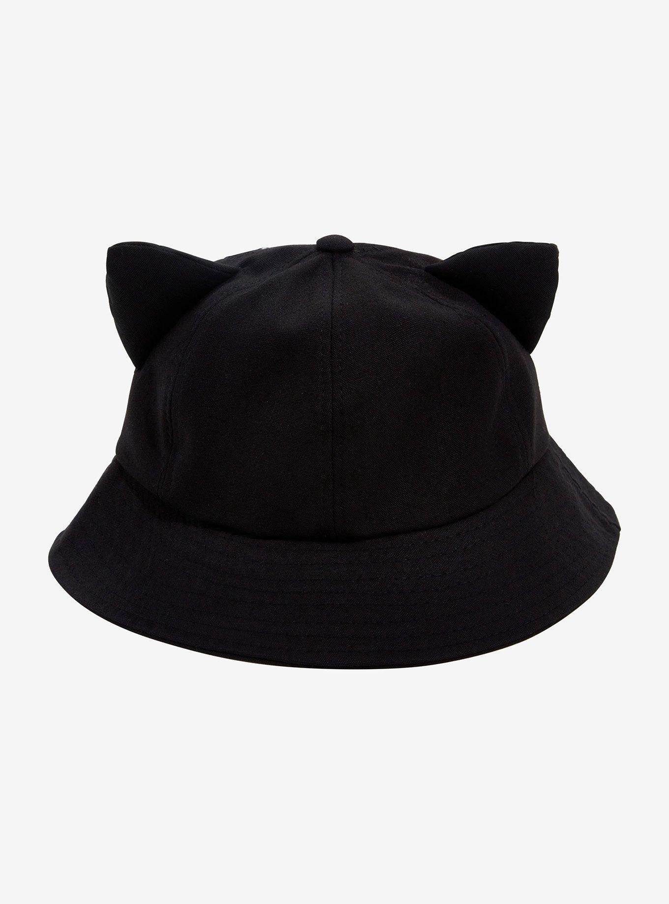 Black Cat 3D Ears Bucket Hat, , alternate