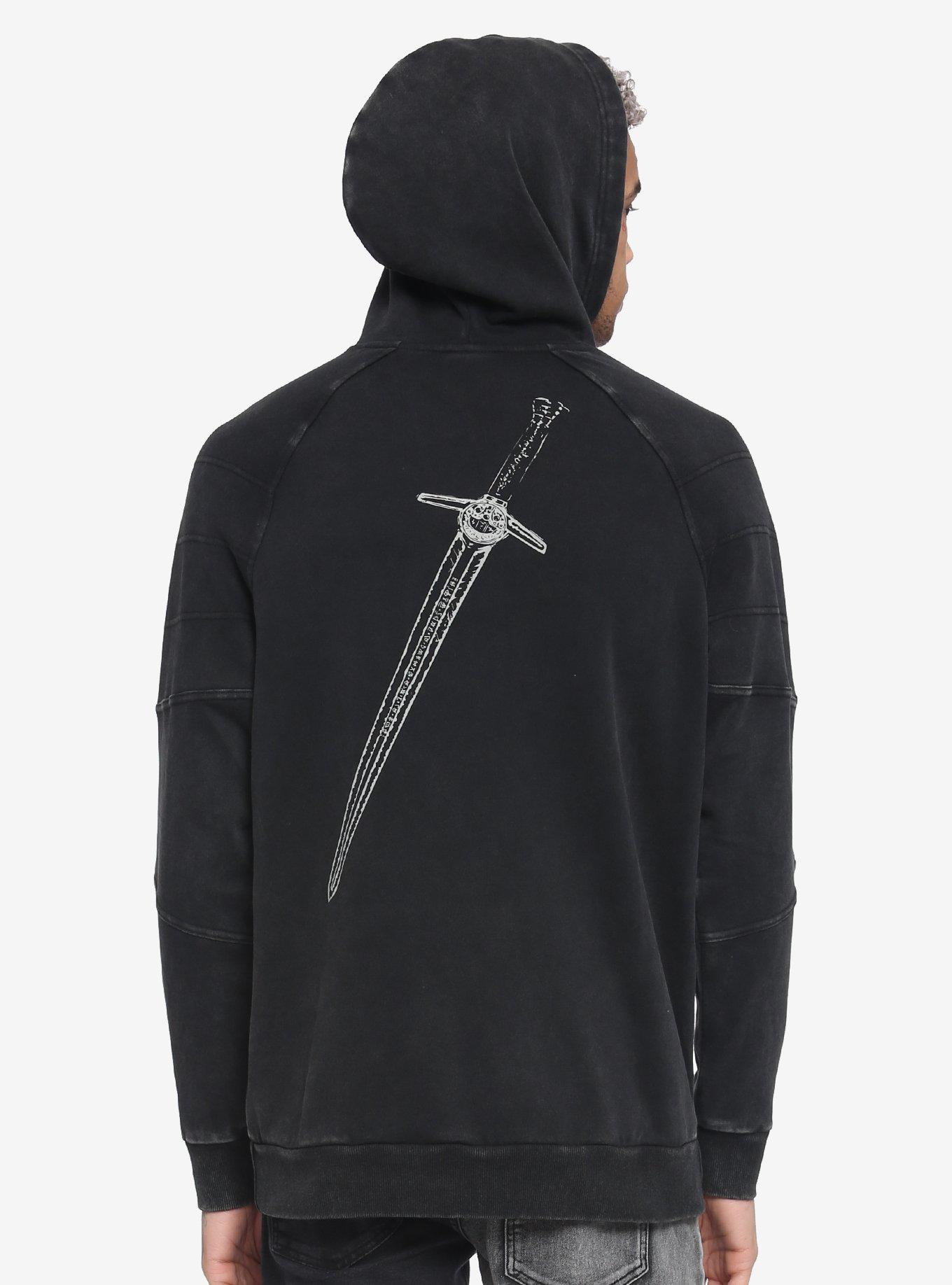 The Witcher Geralt Cosplay Hoodie, GREY, alternate