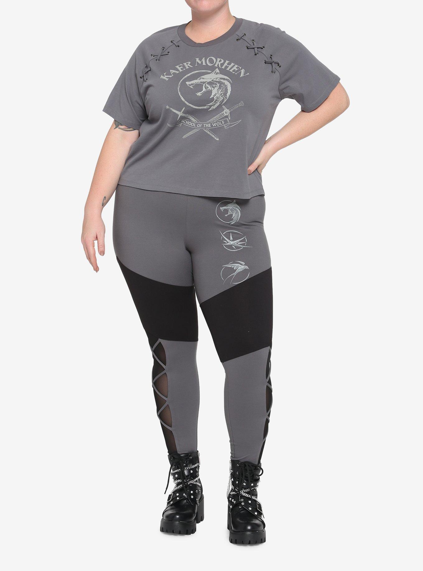 The Witcher Lace-Up Raglan T-Shirt Plus Size, MULTI, alternate - view 2