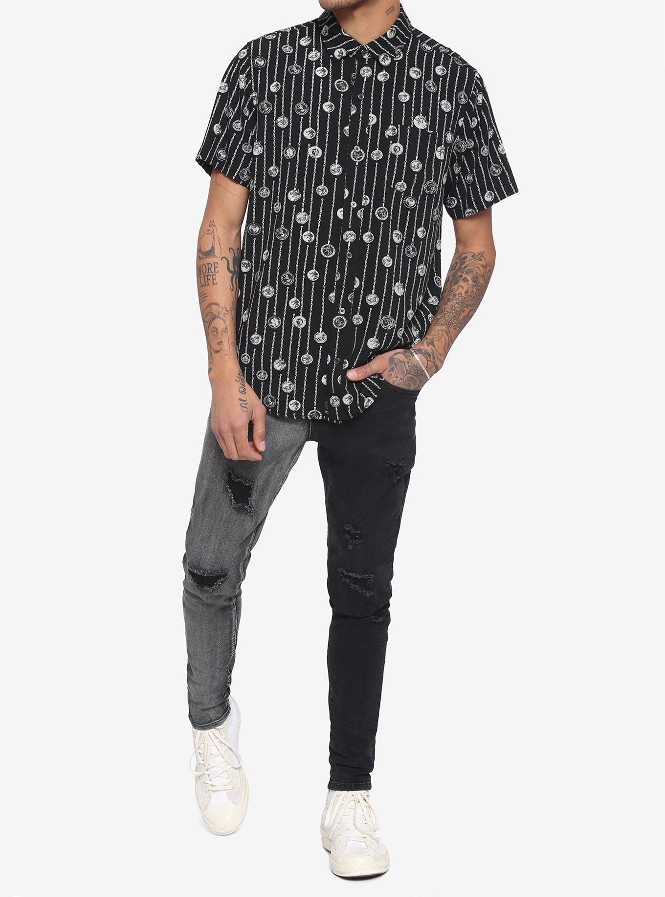 The Witcher Medallion Woven Button-Up, MULTI, alternate