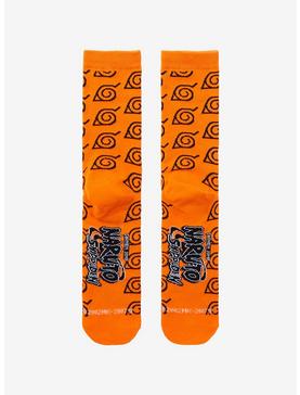 Naruto Shippuden Hidden Leaf Village Logo Crew Socks - BoxLunch Exclusive, , hi-res