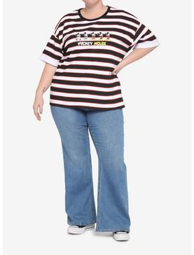 Her Universe Disney Mickey Mouse Lineup Stripe T-Shirt Plus Size, , hi-res
