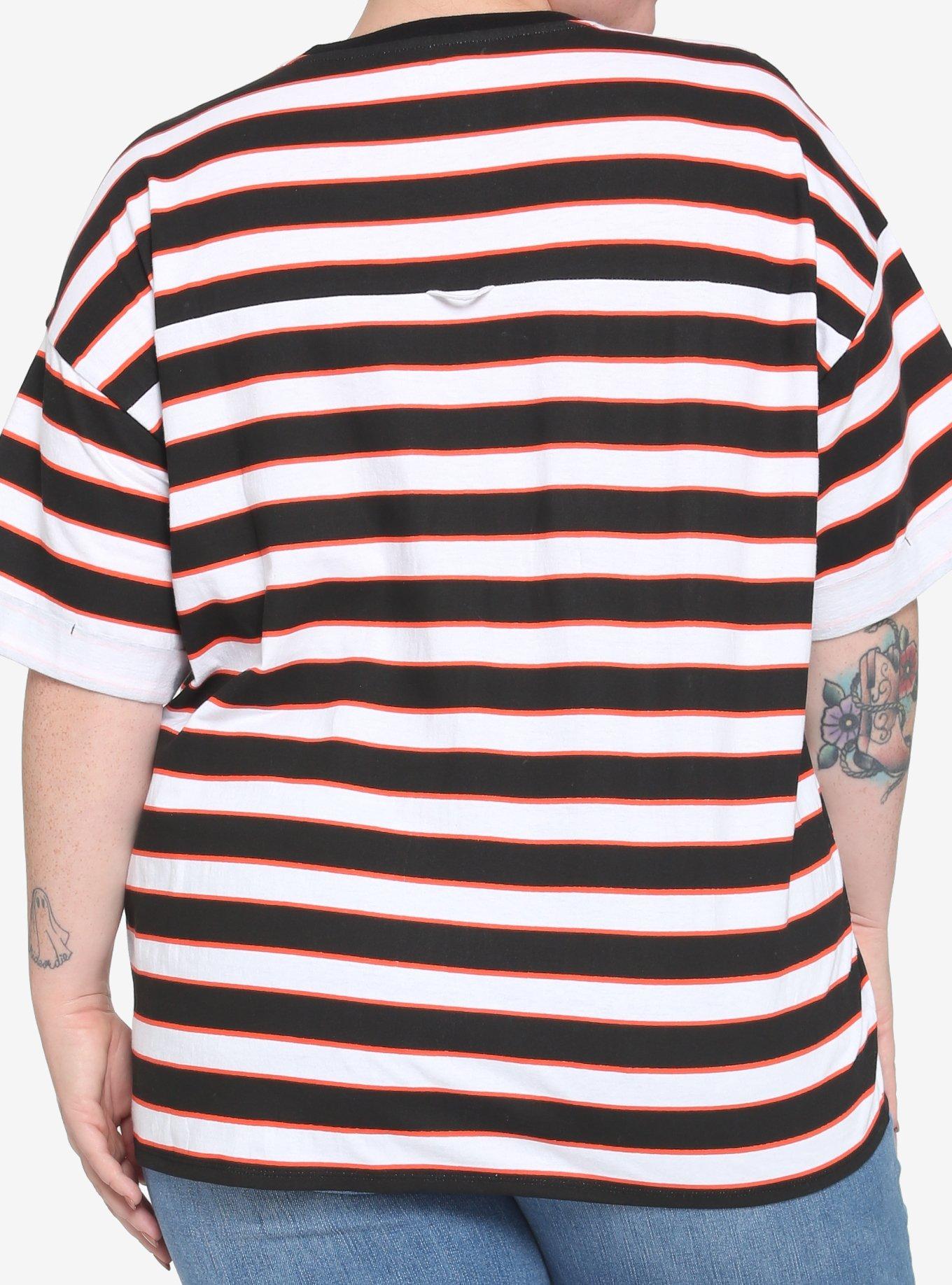 Her Universe Disney Mickey Mouse Lineup Stripe T-Shirt Plus Size, MULTI, alternate