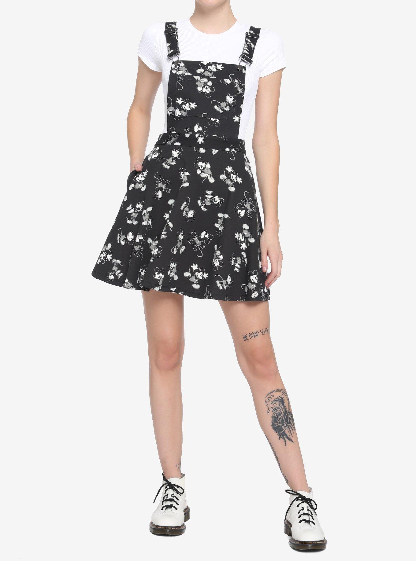 Her Universe Disney Mickey Mouse Black & White Skirtall, MULTI, alternate