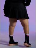 Black & Pink Lace-Up Skirt Plus Size, BLACK, alternate
