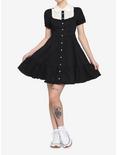 Black & White Peter Pan Collar Dress, BLACK, alternate