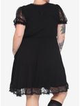 Black Sweetheart Lace Dress Plus Size, BLACK, alternate