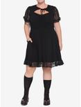 Black Sweetheart Lace Dress Plus Size, BLACK, alternate