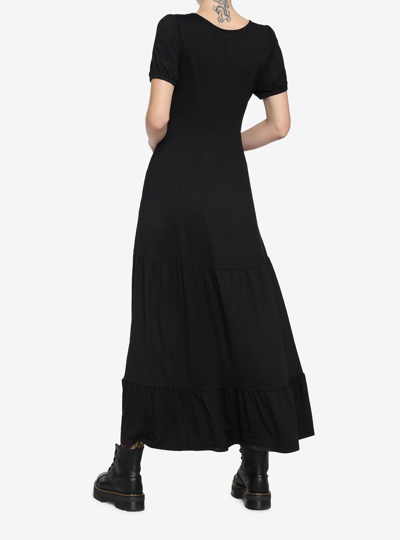 Black Empire Maxi Dress, BLACK, alternate