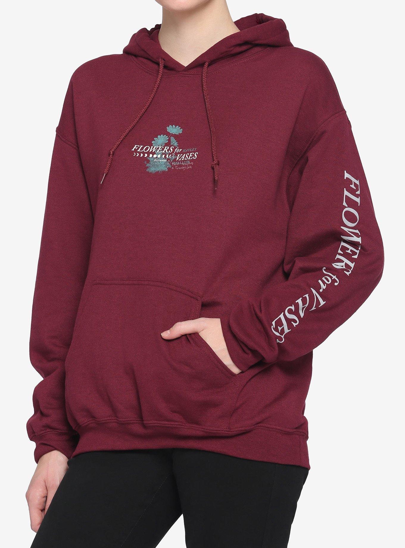 Hayley Williams Flowers For Vases / Descansos Album Girls Hoodie, BURGUNDY, alternate