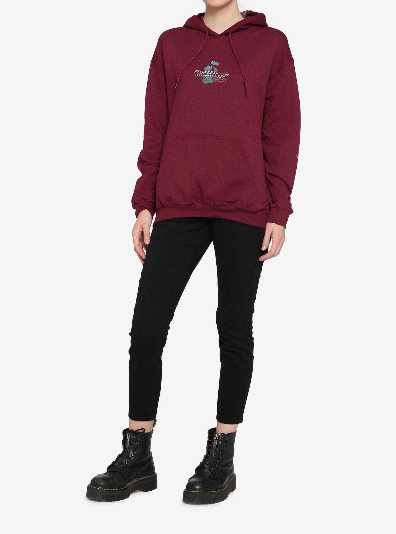 Hayley Williams Flowers For Vases / Descansos Album Girls Hoodie, BURGUNDY, alternate
