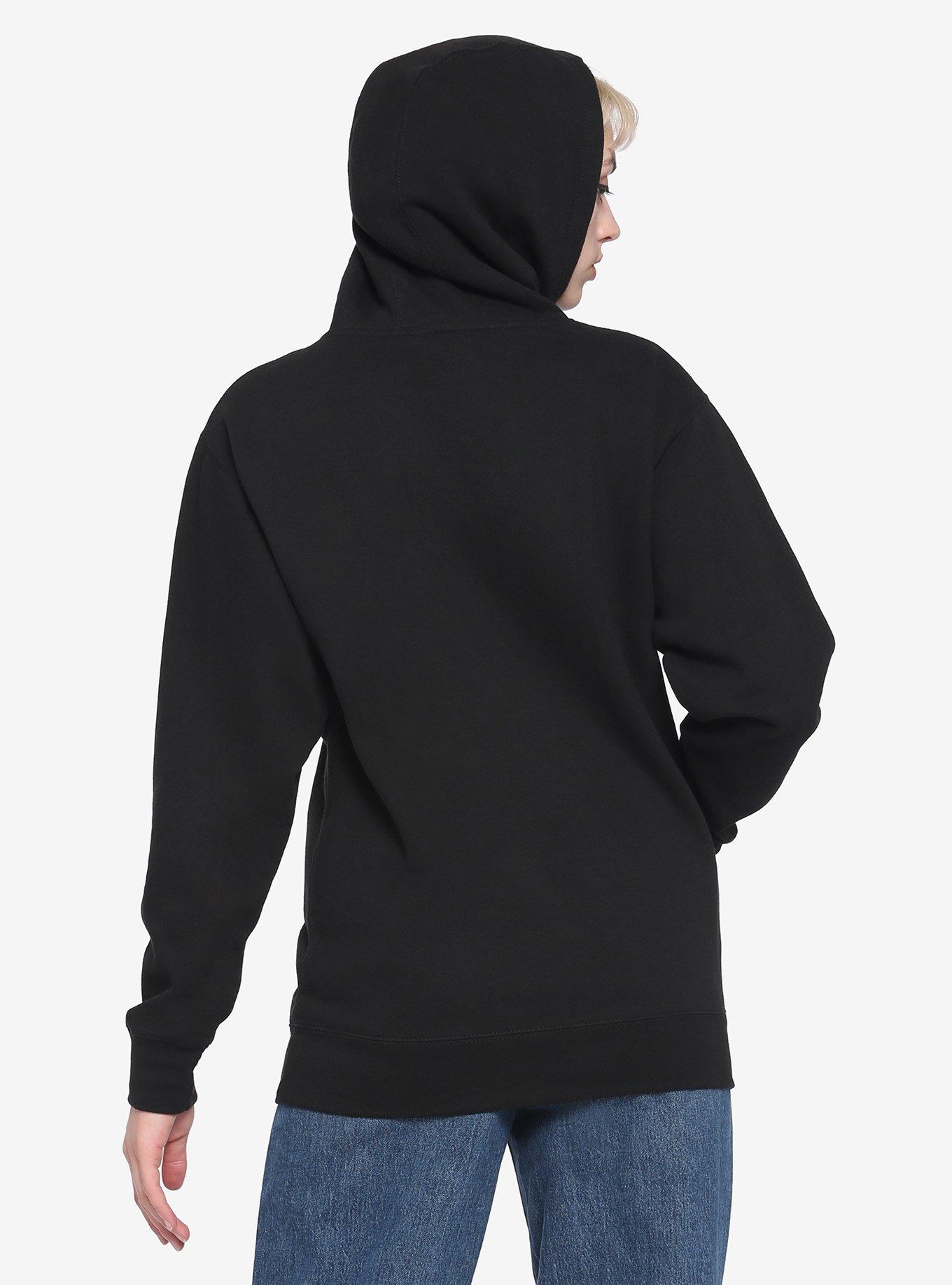 HIM Skull Heartagram Girls Hoodie, BLACK, alternate