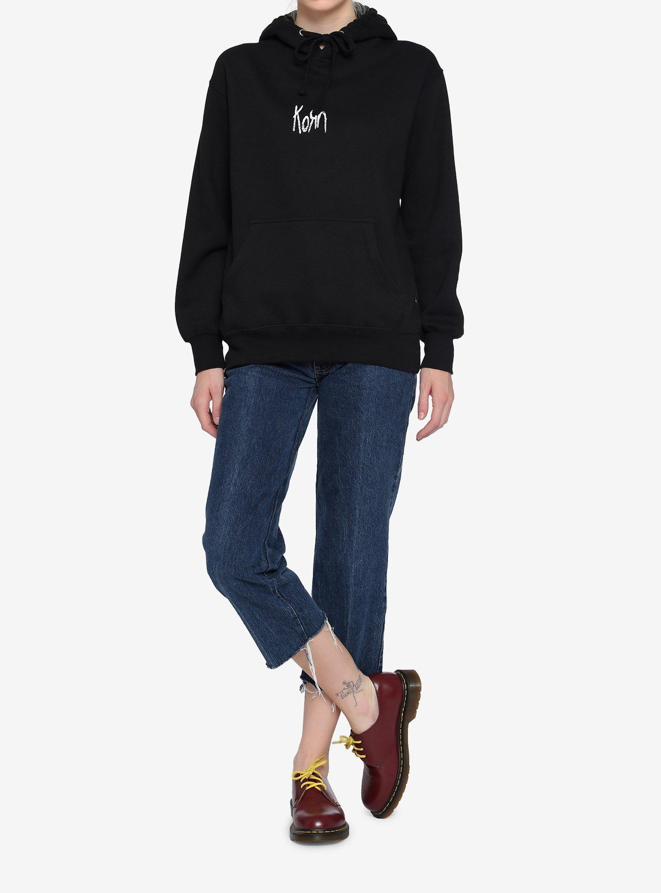 Korn Moon Logo Girls Hoodie, BLACK, alternate