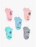 Disney Princess Pastel Icons No-Show Socks 5 Pair, , alternate