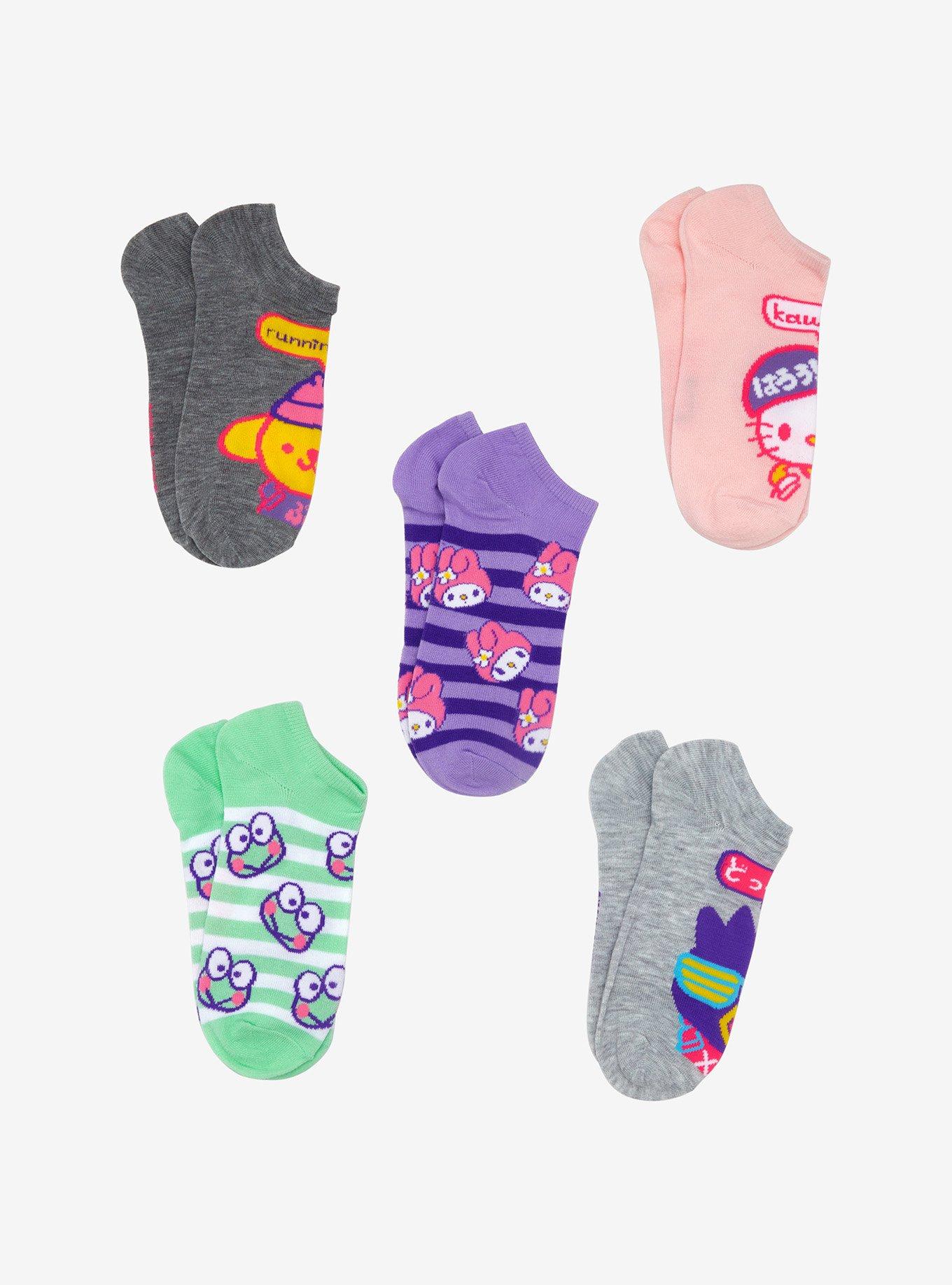 Hello Kitty & Friends Streetwear No-Show Socks 5 Pair, , alternate