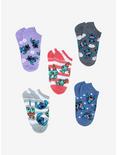 Disney Lilo & Stitch Chibi Stitch No-Show Socks 5 Pair, , alternate