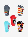 Disney Mickey Mouse Tie-Dye No-Show Socks 5 Pair, , alternate