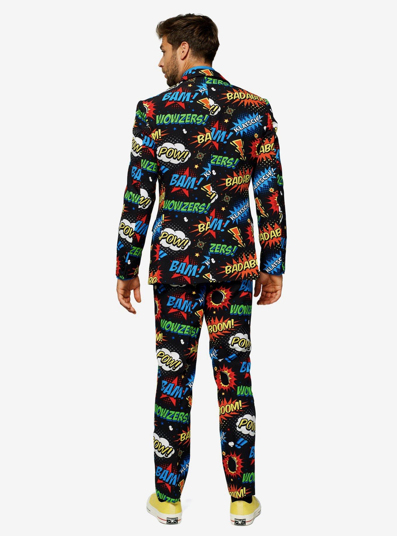 Badaboom Retro Comics Suit, , hi-res