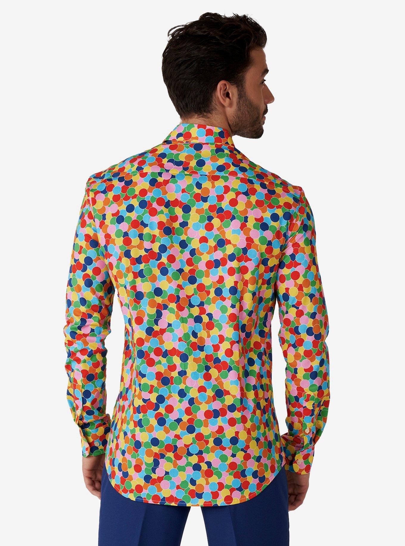 Confetti Woven Button-Up, MULTICOLOR, alternate