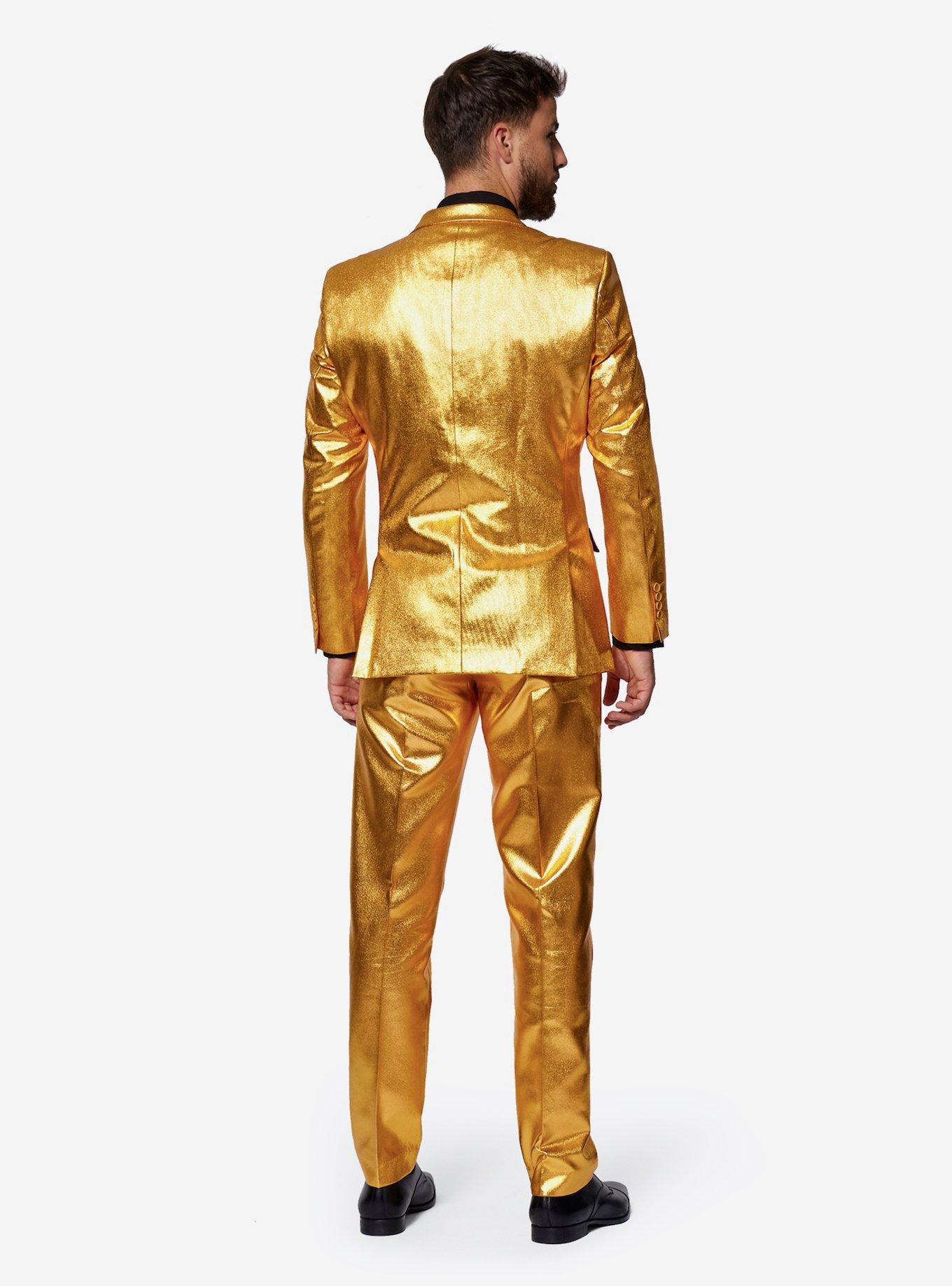 Gold Metallic Party Suit, GOLD, alternate