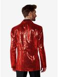 Red Sequin Party Blazer, RED, alternate