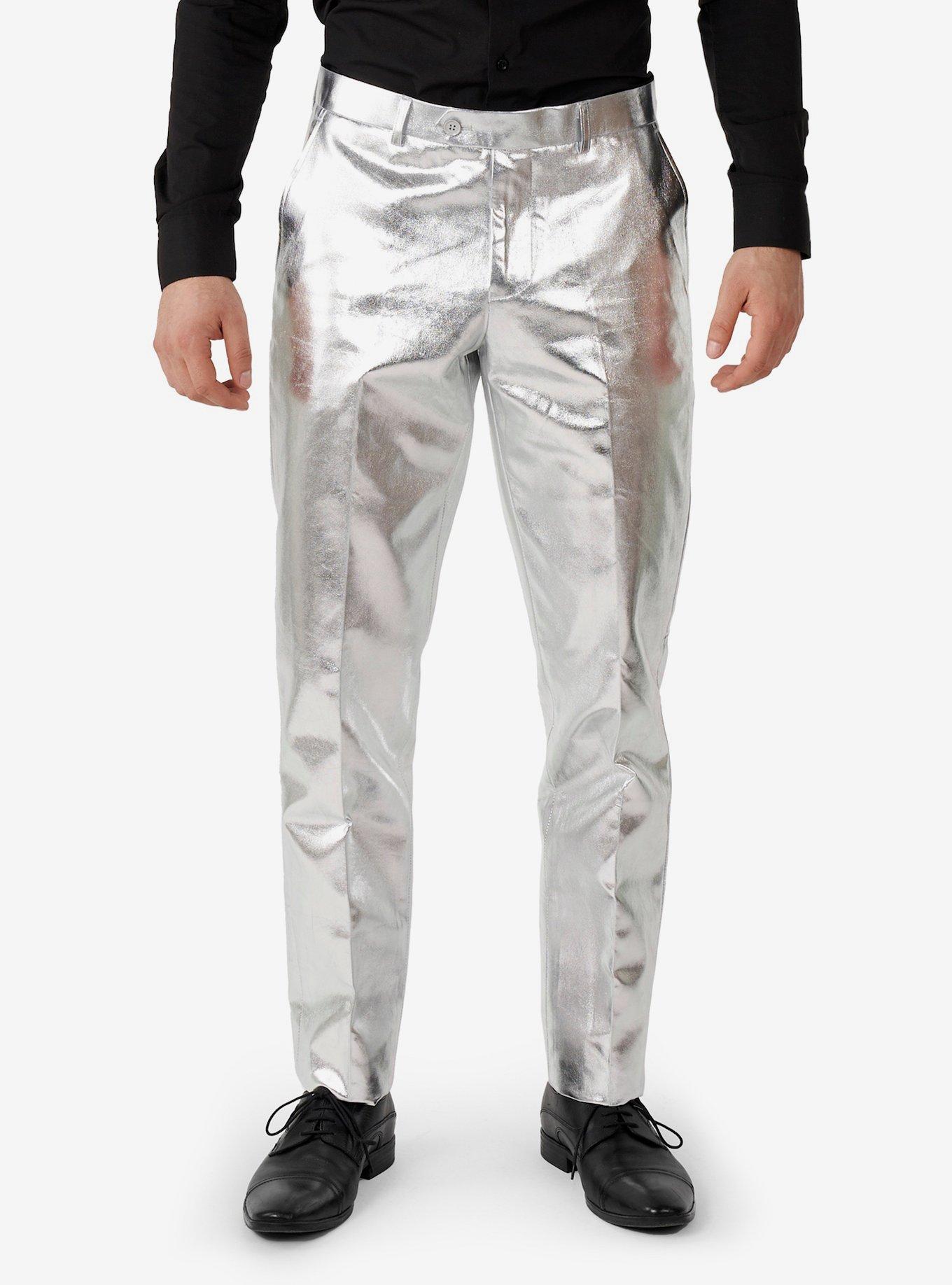 Silver Metallic Party Suit, SILVER, alternate
