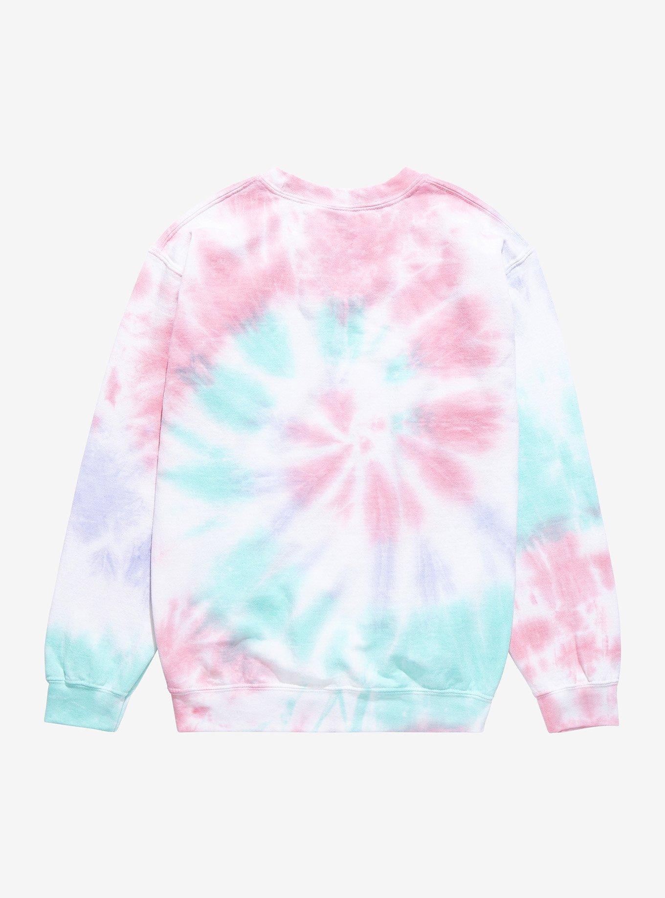 Nirvana Pastel Tie-Dye Smile Girls Sweatshirt, MULTI, alternate