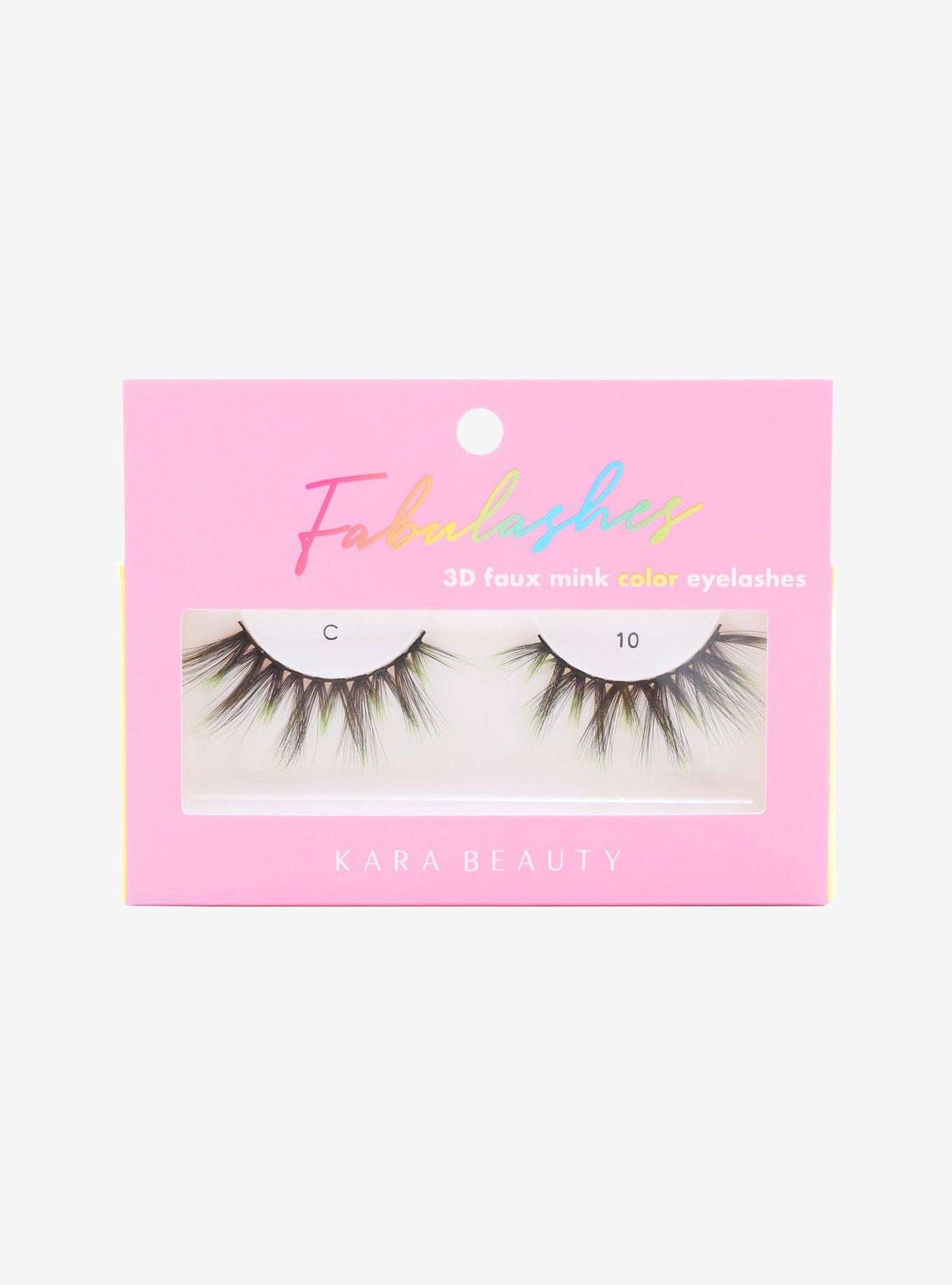 Kara Beauty Fabulashes Green 3D Faux Mink Color Eyelashes, , alternate