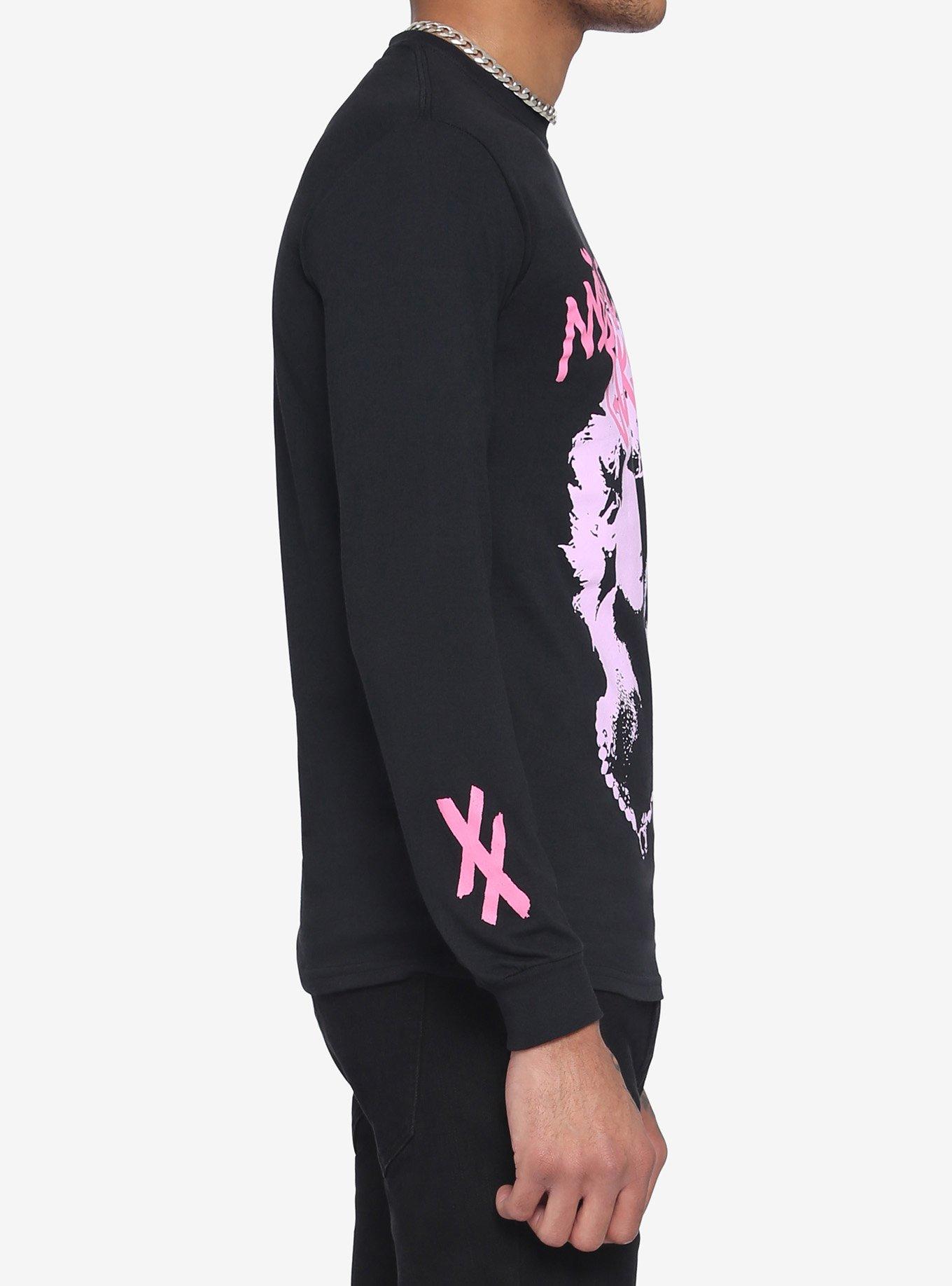 Machine Gun Kelly Pink Silhouette Long-Sleeve T-Shirt, BLACK, alternate