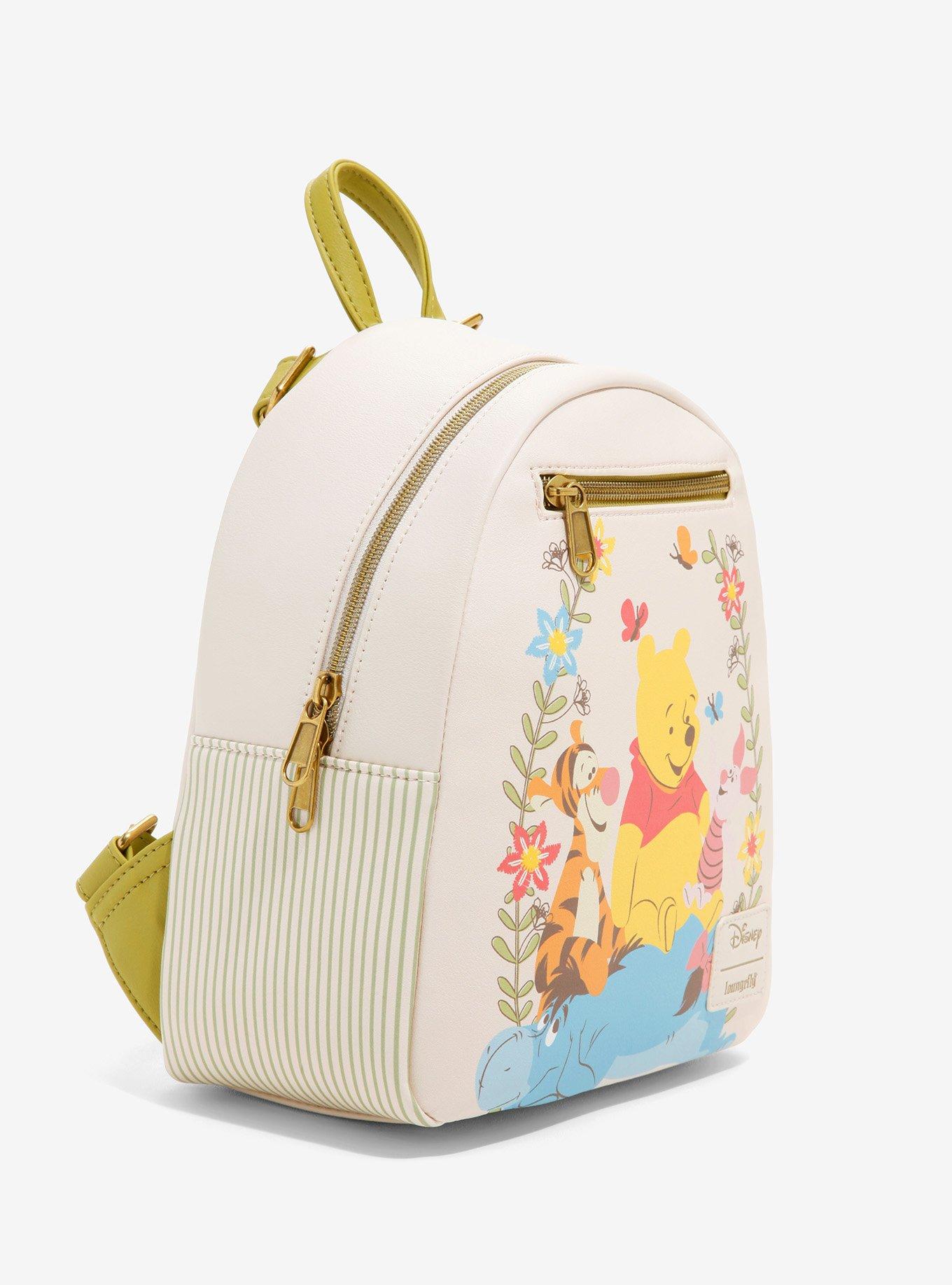 Backpack Under One Sky White Gold Butterfly Flower Small Backpack