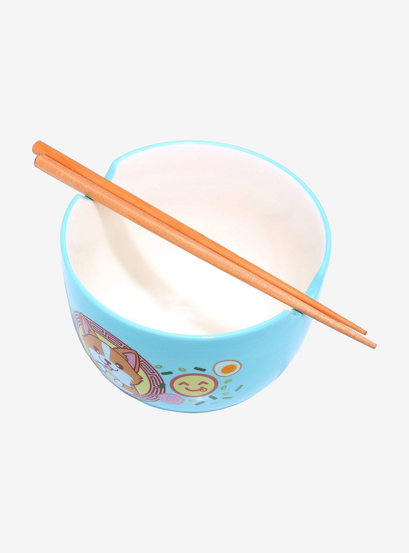 Corgi Meal Time Ramen Bowl with Chopsticks, , alternate