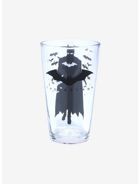 DC Comics The Batman Silhouette & Logo Pint Glass - BoxLunch Exclusive, , hi-res