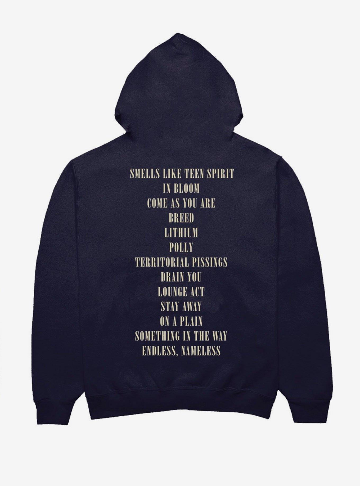 Nirvana Nevermind Tracklist Hoodie, NAVY, alternate