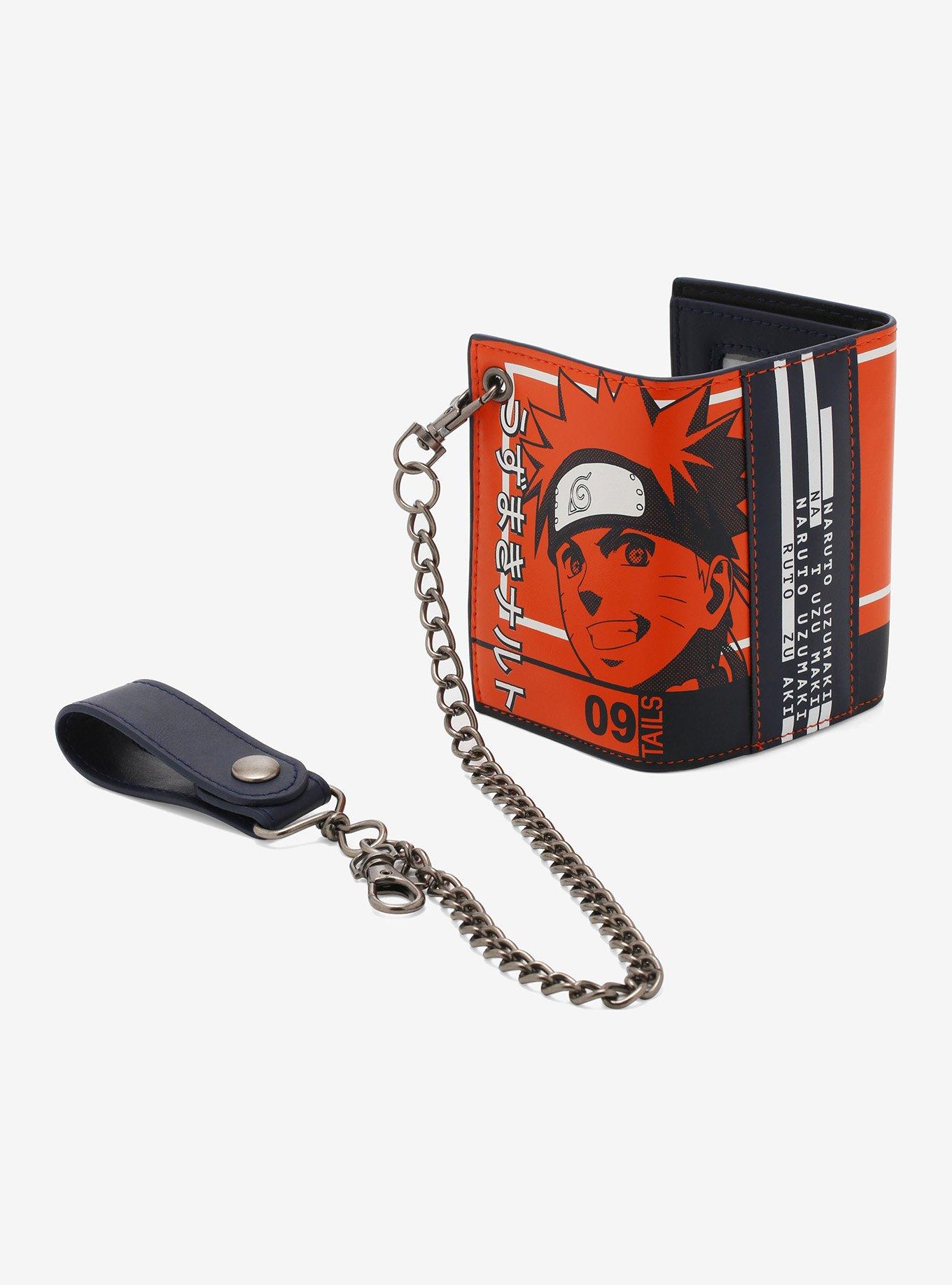 Naruto Shippuden Uzumaki Name Trifold Chain Wallet, , alternate