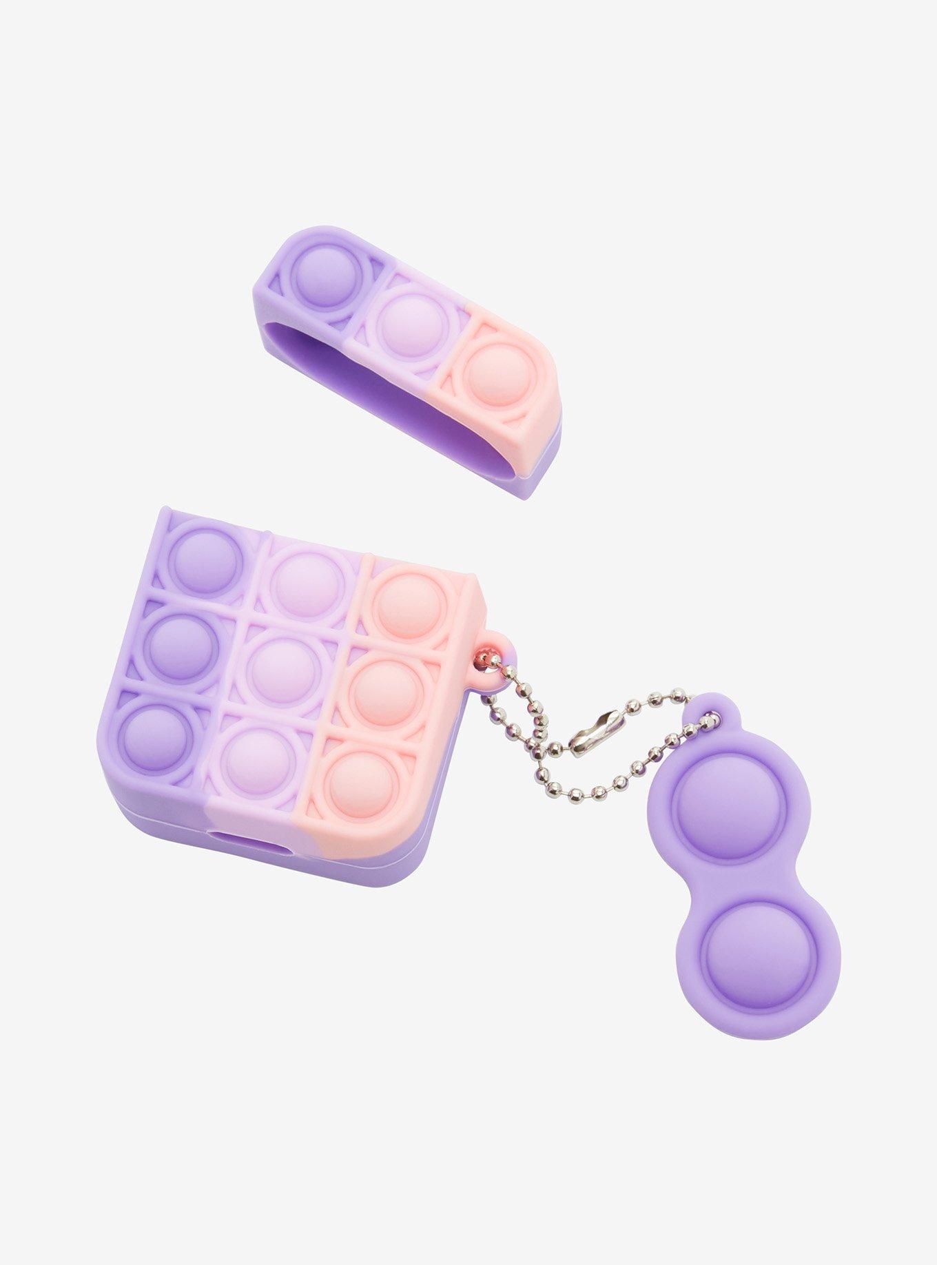 Pink & Purple Silicone Pop-Up Wireless Earbud Case Cover, , alternate