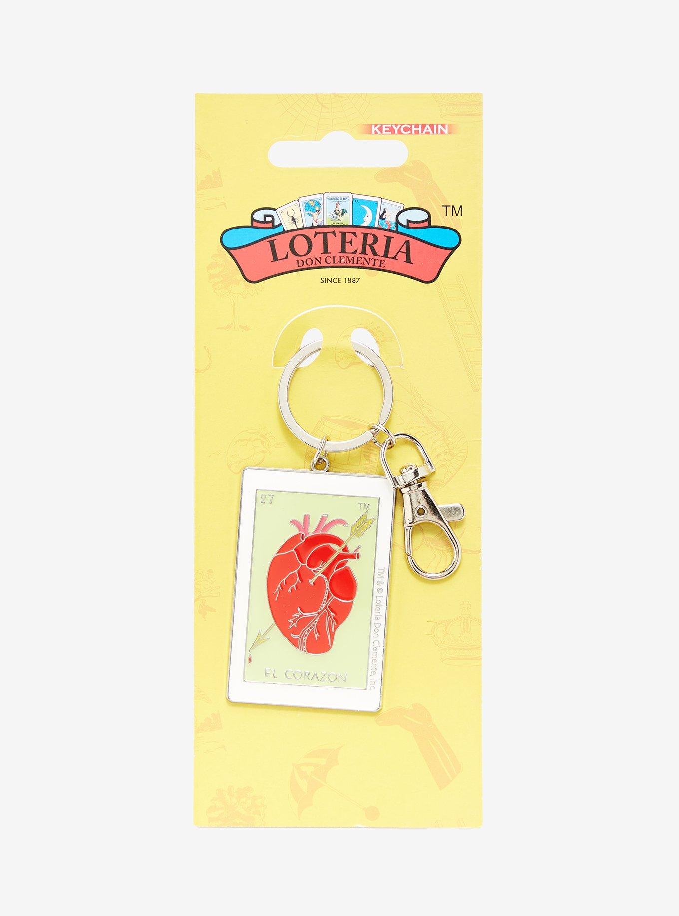 Loteria El Corazon Card Key Chain, , alternate