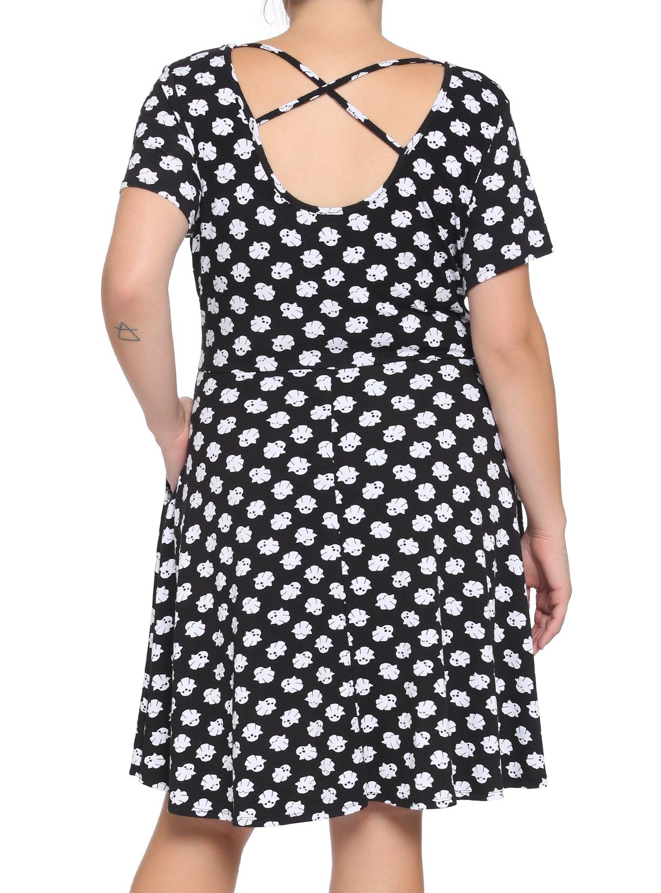Cute Ghost Strappy Dress Plus Size, BLACK, alternate