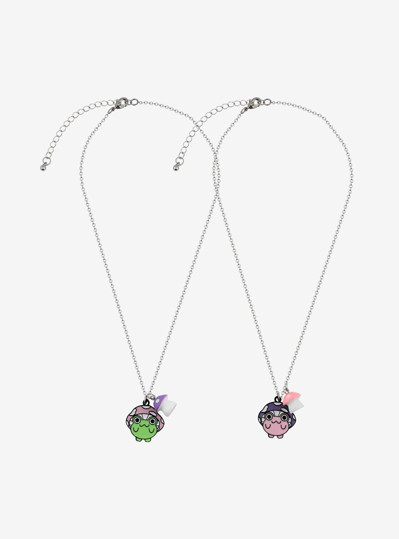 Mushroom Frog Best Friend Necklace Set, , alternate
