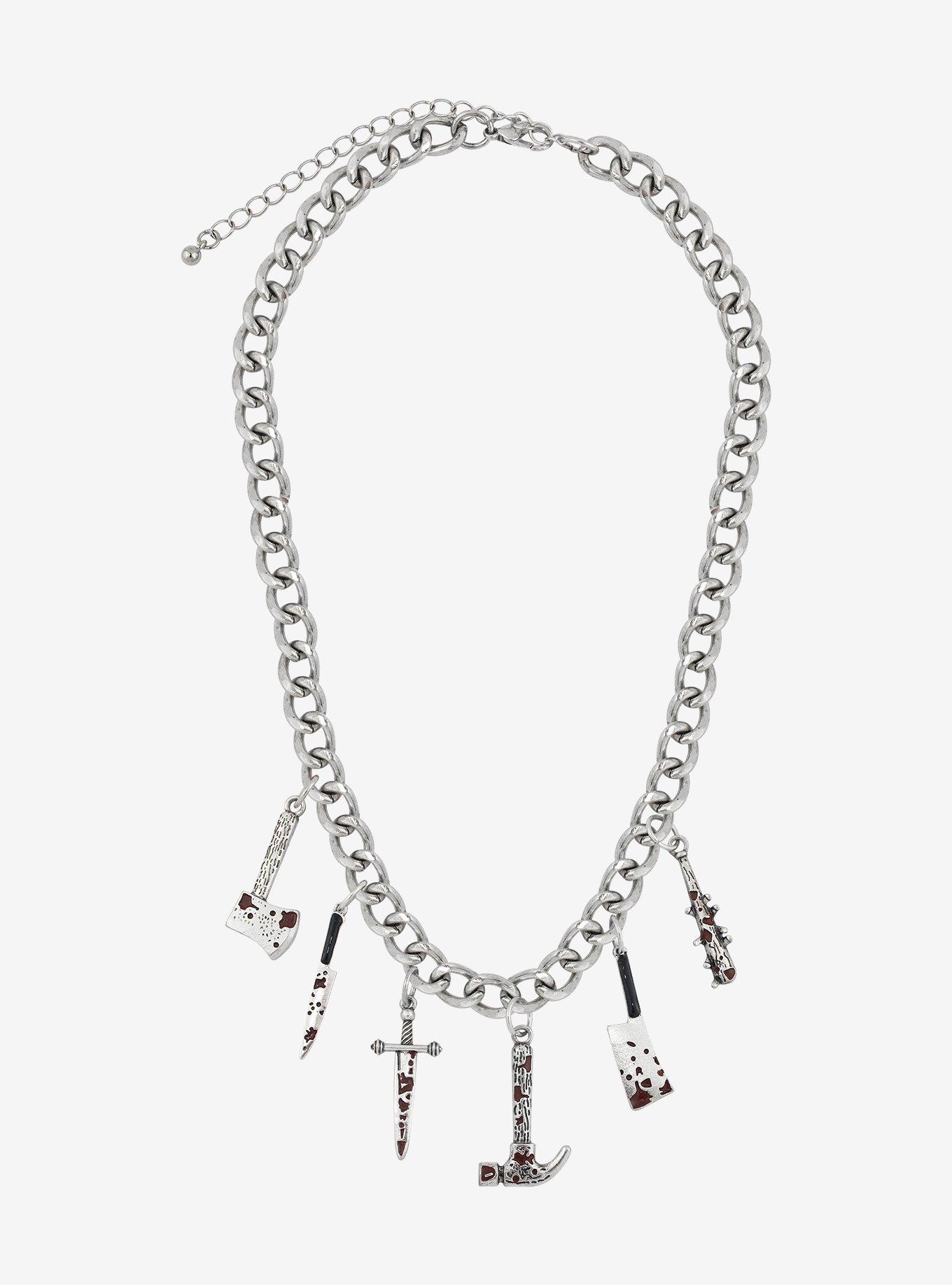Bloody Weapons Chain Choker, , alternate